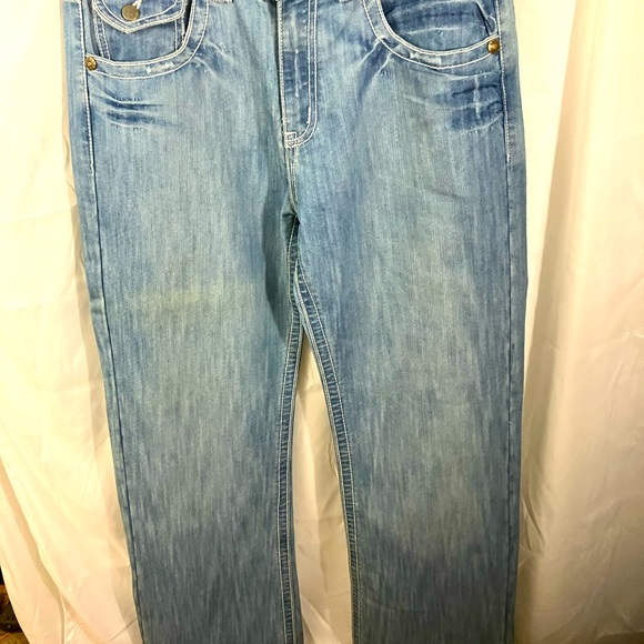 Basement Jeans, Size 36 x 32, Color Stonewashed Blue, No holes or Stains - Picture 6 of 8